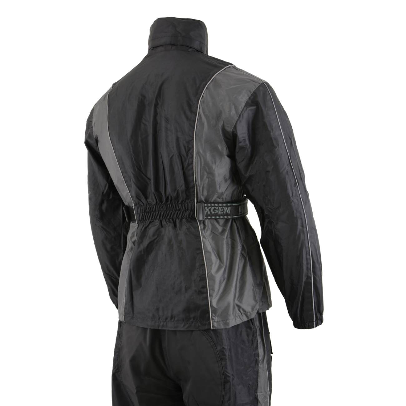 Milwaukee Leather SH2225L Women's Black and Grey Waterproof Rain Suit with Reflective Piping