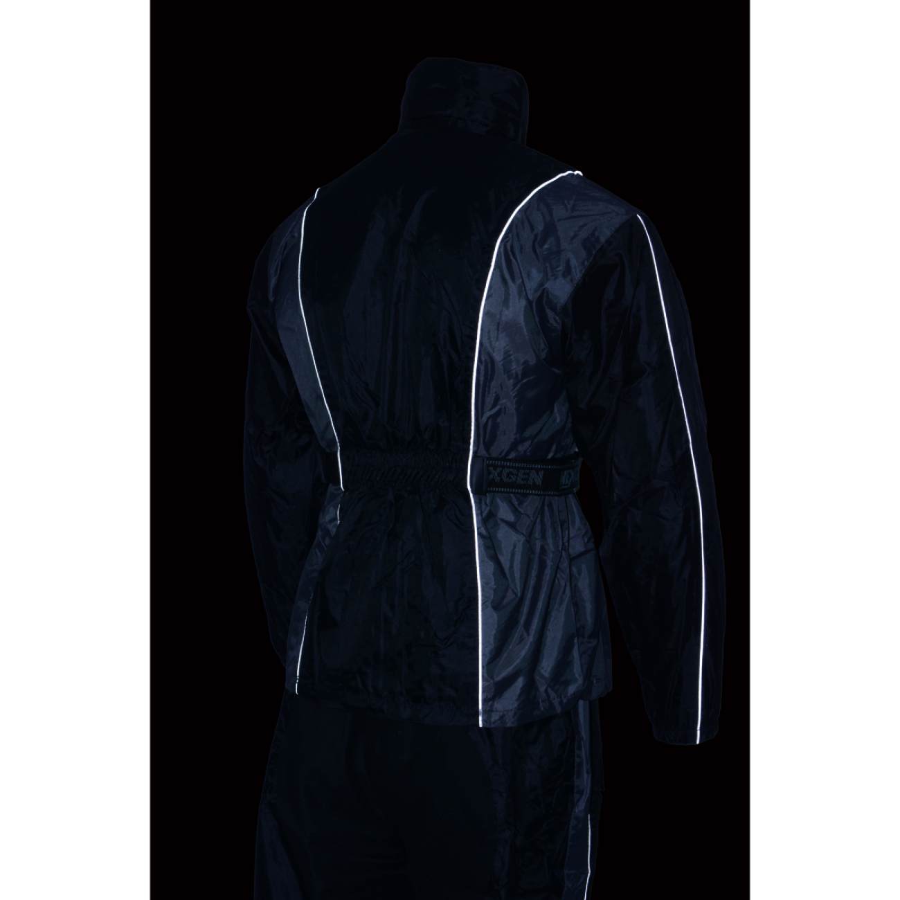 Milwaukee Leather SH2225L Women's Black and Grey Waterproof Rain Suit with Reflective Piping