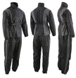 NexGen SH222503 Women's Motorcycle-Outdoors Black and Grey Hooded Water Proof Rain Suit