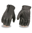 Milwaukee Leather SH226TH Men's Black Thermal Lined Leather Motorcycle Hand Gloves W/ Wrist Zipper Closure