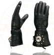 Milwaukee Leather SH231 Men's Black Leather Warm Gauntlet Motorcycle Cold Weather Gloves