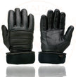 Milwaukee Leather SH232 Men's Black Leather Warm Lining Gauntlet Motorcycle Hand Gloves W/ Rain Mitten and Adjustable Strap
