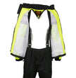 NexGen SH233113 Men's Black and Neon Green Water Resistant Motorcycle-Outdoors Rain Suit with Reflective Tape