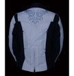 Milwaukee Leather SH2366 Women's'Reflective Tribal' Black and Cream Armored Motorcycle Textile Jacket