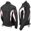 NexGen SH236806 Women's 'Reflective Buffalo Head' Black and Pink Textile Jacket