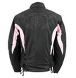 NexGen SH236806 Women's 'Reflective Buffalo Head' Black and Pink Textile Jacket
