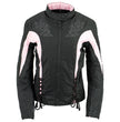 NexGen SH236806 Women's 'Reflective Buffalo Head' Black and Pink Textile Jacket