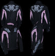 NexGen SH236806 Women's 'Reflective Buffalo Head' Black and Pink Textile Jacket