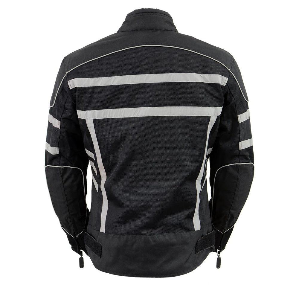 Nexgen Riding Jacket NexGen SH2376 Women's Black and Grey Nylon with Mesh Armored Racer ...