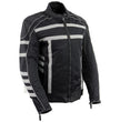 NexGen SH2376 Women's Black and Grey Nylon with Mesh Armored Racer Jacket with Built in Rain Jacket