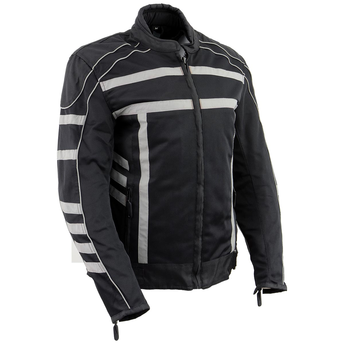 NexGen SH2376 Women's Black and Grey Nylon with Mesh Armored Racer Jacket with Built in Rain Jacket