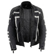NexGen SH2376 Women's Black and Grey Nylon with Mesh Armored Racer Jacket with Built in Rain Jacket