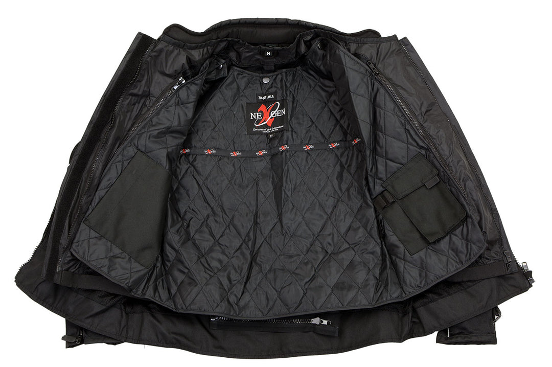 Nexgen Riding Jacket NexGen SH2376 Women's Black and Grey Nylon with Mesh Armored Racer ...