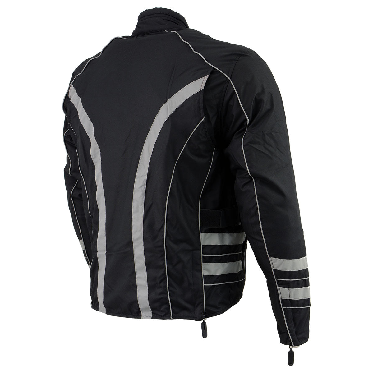 NexGen Men's SH2389 Black and Grey Armored Racer Jacket