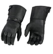 Milwaukee Leather Men's Gauntlet Motorcycle Hand Gloves-Black Leather Long Cuff Snap Closure Thermal Lined-SH264