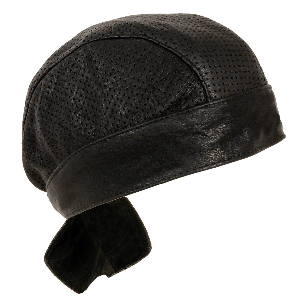 Milwaukee Leather SH324 Unisex Black Perforated Leather Motorcycle