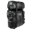 Milwaukee Leather SH537 Large Black Motorcycle Large Leather Deluxe Sissy Bar Pack Bag