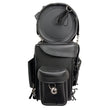 Milwaukee Leather SH539 Large Black Motorcycle PVC Large 2 Piece Touring Sissy Bar Bag