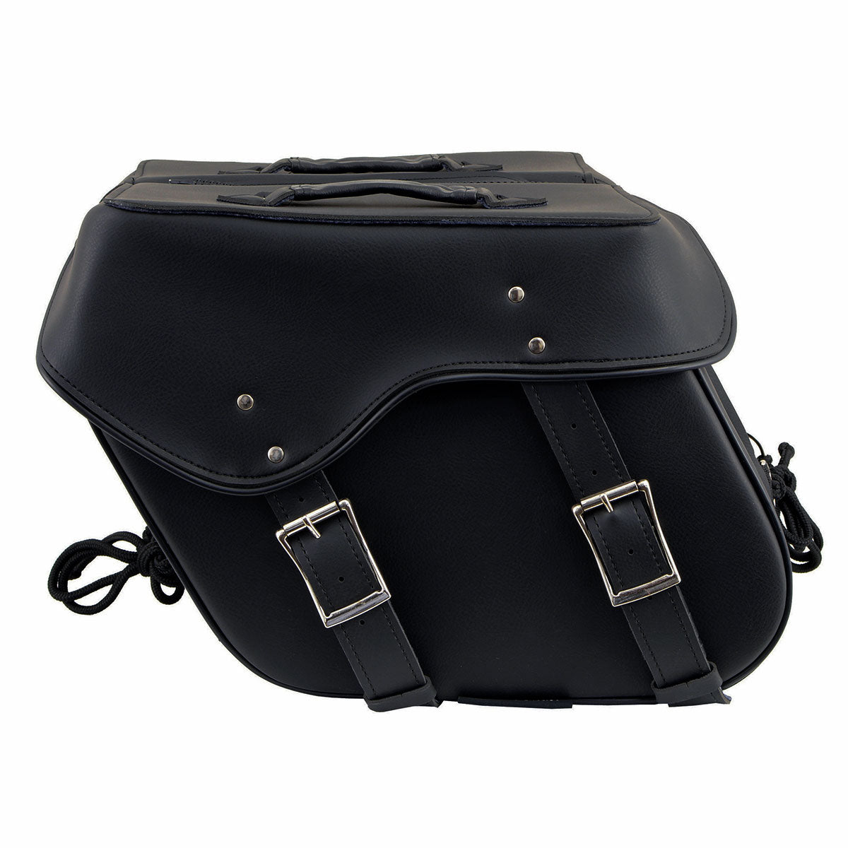 Milwaukee Leather SH55201ZB Black Large PVC Zip-Off Throwover Motorcycle Saddlebags