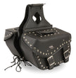 Milwaukee Leather SH55301ZB Black Medium Zip-Off PVC Studded Throw Over Saddlebags