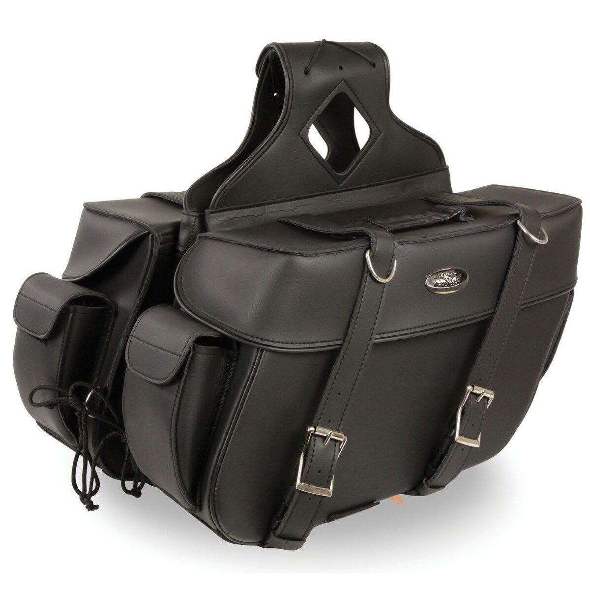 Milwaukee Leather SH57401ZB Black Large Zip-Off PVC Throw Over