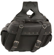 Milwaukee Leather SH574ZB Black Large Zip-Off PVC Throw Over Riveted Motorcycle Saddlebags