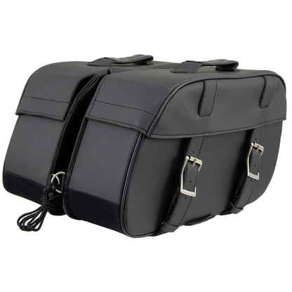 Milwaukee Leather SH57701 Black Medium PVC Zip-Off Motorcycle Saddlebag