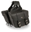 Milwaukee Leather SH580ZB Black Large Zip-Off PVC Slanted Throw Over Motorcycle Saddlebags
