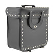 Milwaukee Leather SH582 Medium Black ‘Studded’ PVC Sissy Bar Motorcycle Bag