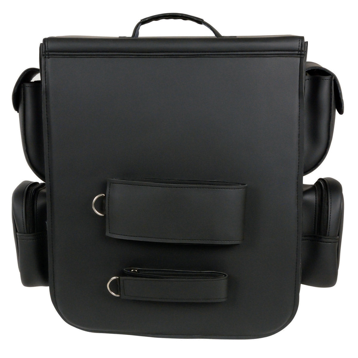 Milwaukee Leather SH584 Large Black PVC Motorcycle Sissy Bar Bag