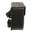 Milwaukee Leather SH59001 Small Black PVC Studded Sissy Bar Motorcycle Bag