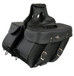 Milwaukee Leather SH592ZB Black Zip-Off PVC Throw Over Slanted Saddlebags
