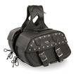 Milwaukee Leather SH61101ZB Black Zip-Off PVC Studded Throw Over Rounded Saddlebags