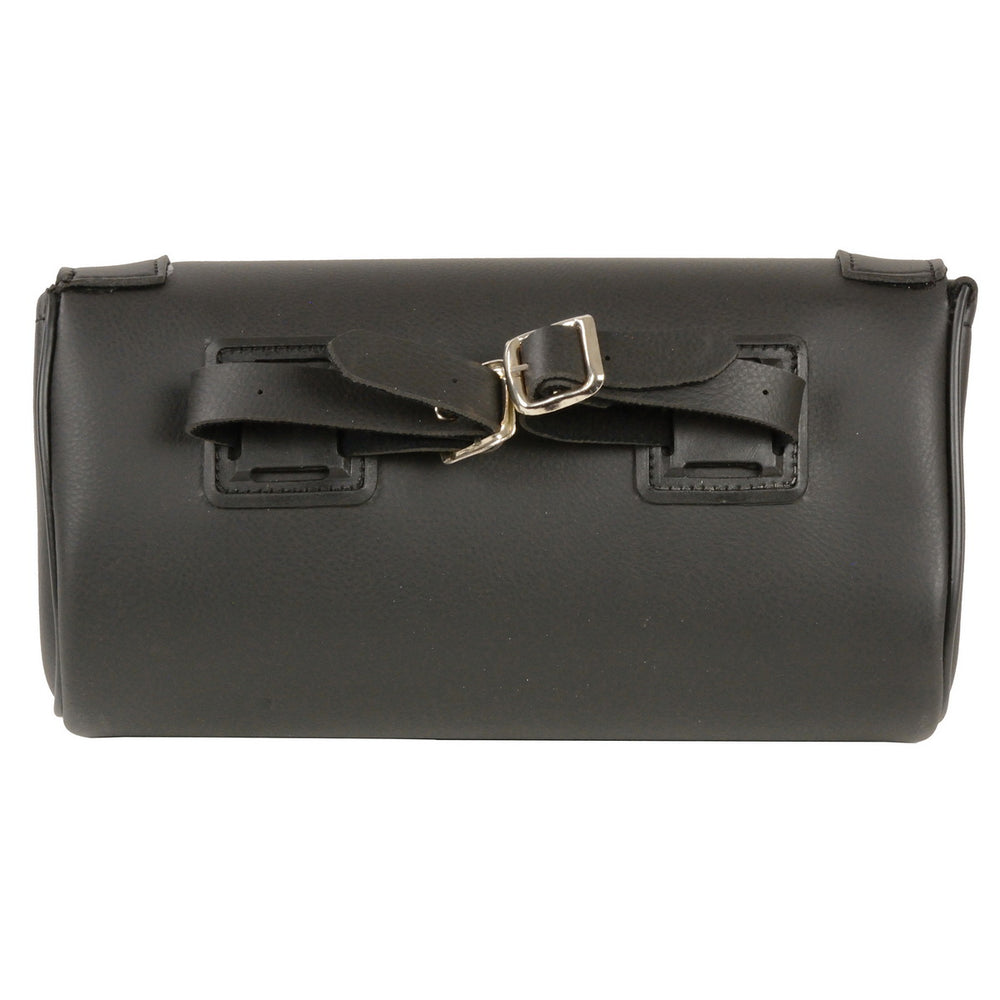 Milwaukee Leather SH61401 Black Medium Motorcycle Windshield PVC Tool Bag with Self FastenerClosure