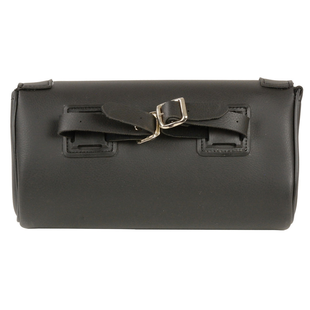 Milwaukee Leather SH61401 Black Medium Motorcycle Windshield PVC Tool Bag with Self FastenerClosure