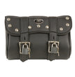 Milwaukee Leather SH616S Black Medium Studded PVC Motorcycle Tool Bag with Key Locks