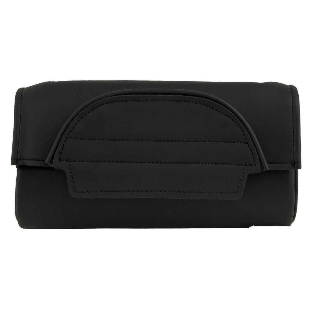 Milwaukee Leather SH62101 Black Double Strap PVC Motorcycle Tool Bag