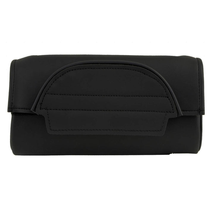 Milwaukee Leather SH62101 Black Double Strap PVC Motorcycle Tool Bag