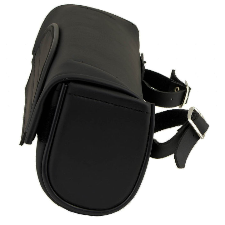 Milwaukee Leather SH62101 Black Double Strap PVC Motorcycle Tool Bag