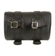 Milwaukee Leather SH62501 Black Small PVC Curved Flap Motorcycle Tool Bag