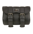 Milwaukee Leather SH62501 Black Small PVC Curved Flap Motorcycle Tool Bag
