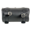 Milwaukee Leather SH62601 Black Small PVC Double Strap with Concho Windshield-Tool Bag
