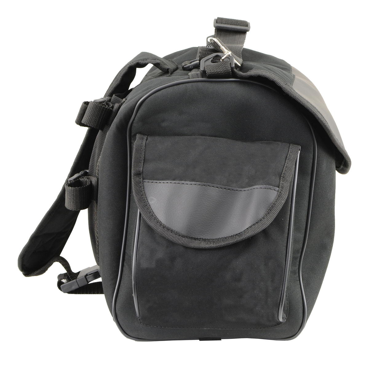 Milwaukee Leather SH630 Medium Black Textile Motorcycle Sissy Bar Duffle Bag