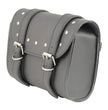 Milwaukee Leather SH63601 Black PVC Double Buckle Studded Motorcycle Tool Bag