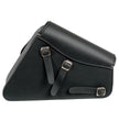 Milwaukee Leather SH639 Black Right Side Heavily Slanted PVC Swing Arm Bag with Buffalo Snaps