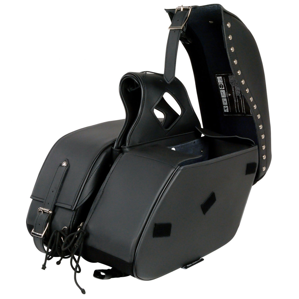 Milwaukee Leather SH646ZB Black Zip-Off PVC Studded Throw Over