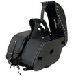 Milwaukee Leather SH646ZB Black Zip-Off PVC Studded Throw Over Motorcycle Saddlebags