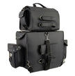 Milwaukee Leather SH660 Large Black 2-Piece PVC Motorcycle Touring Bag Pack