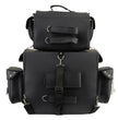 Milwaukee Leather SH660 Large Black 2-Piece PVC Motorcycle Touring Bag Pack