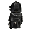 Milwaukee Leather SH660 Large Black 2-Piece PVC Motorcycle Touring Bag Pack